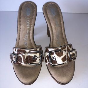 Dr. Scholls Leopard Heel Sandal